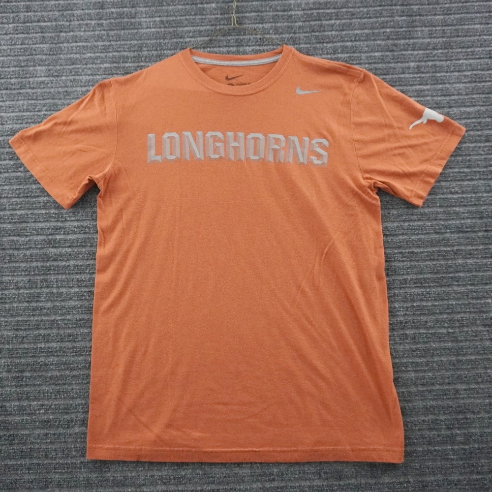 Nike Texas Longhorns T-Shirt Mens Large Orange Short Sleeve Graphic Tee